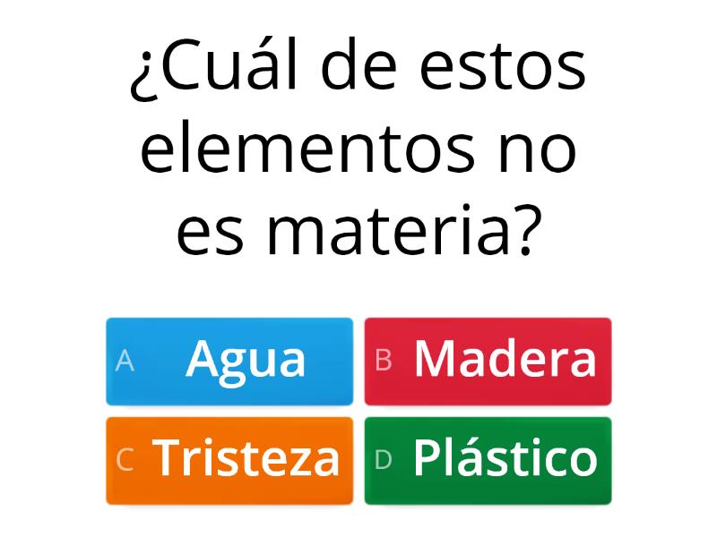 LA MATERIA - Quiz