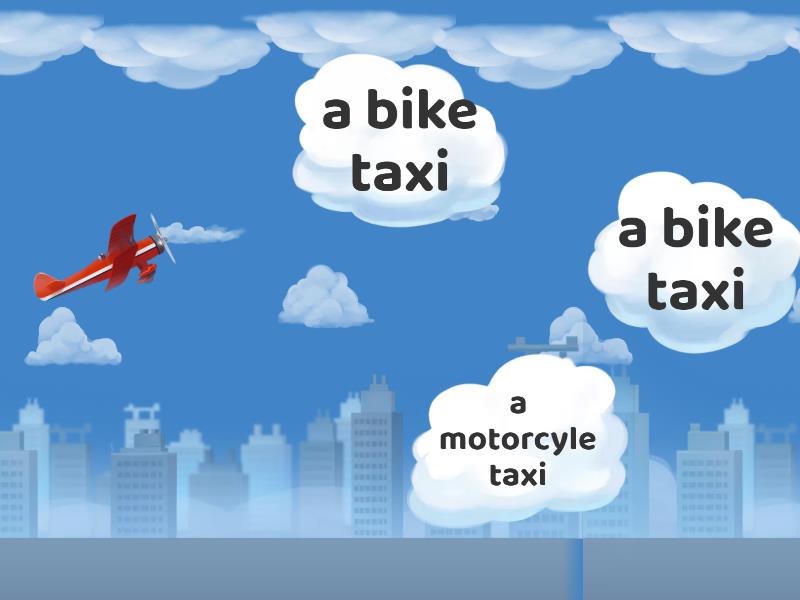 Fly through the correct sentence - Airplane