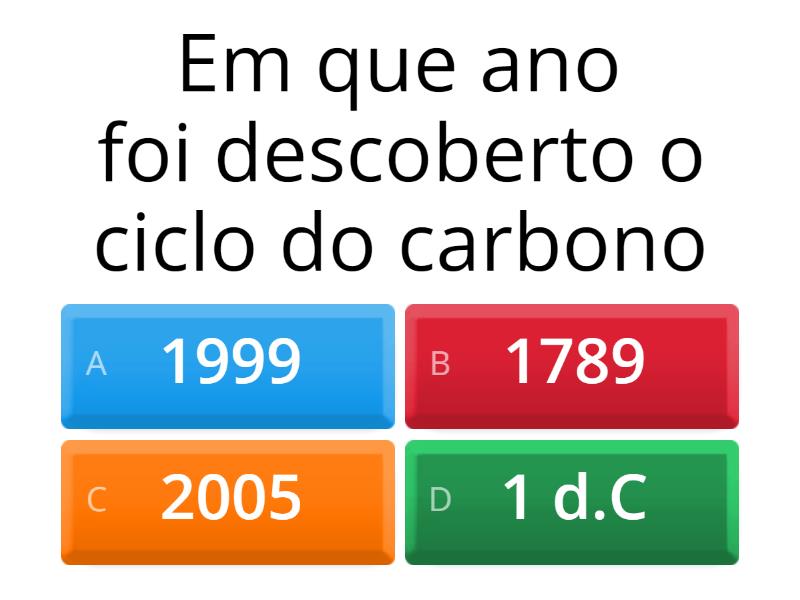 Ciclo Do Carbono - Jogo - Quiz