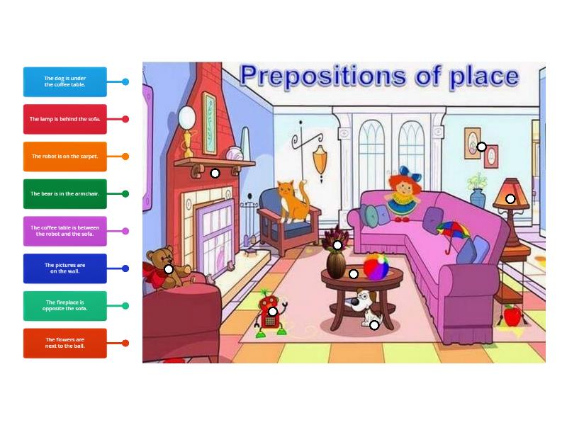 Place 2 to 4. Prepositions of place на английском. Тема prepositions of place. Предлоги place. Комната предлоги.