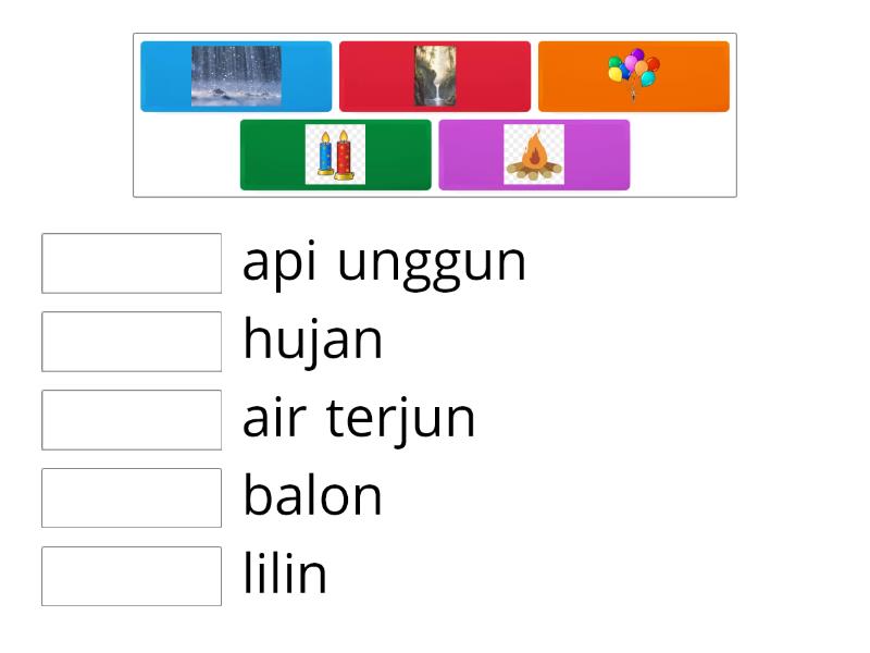 menghubungkan gambar dengan kata - Match up