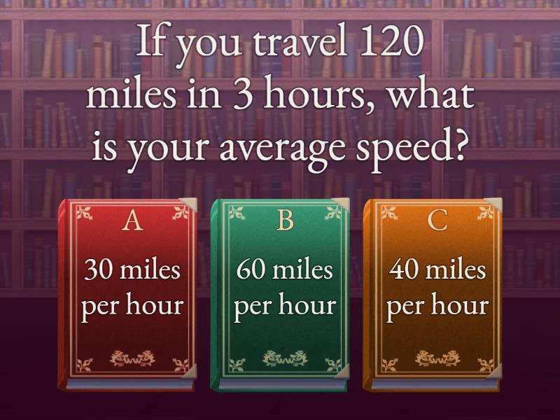Average Speed - Quiz