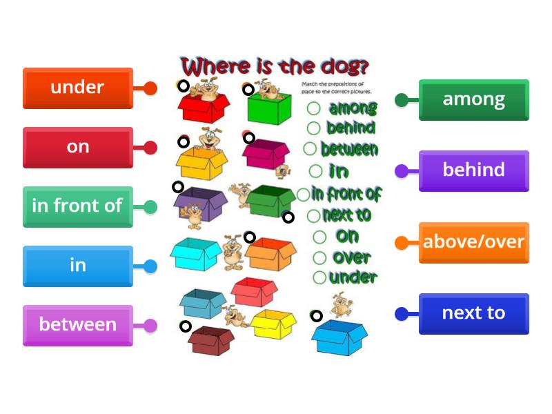 Prepositions of place 2 - Labelled diagram