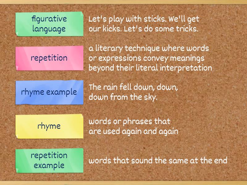 Figurative Language - Rhyme and Repetition - Unscramble