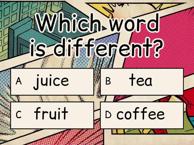 Which word is different? - Cuestionario