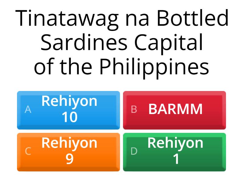 Mga Rehiyon Sa Pilipinas Mindanao Quiz
