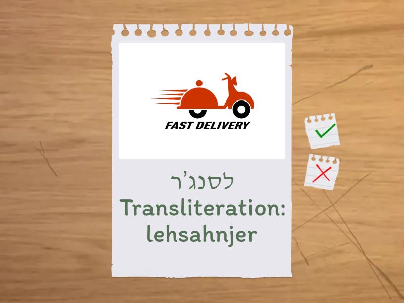Hebrew Slang Terms That Originated From the Israeli Army - Flash cards
