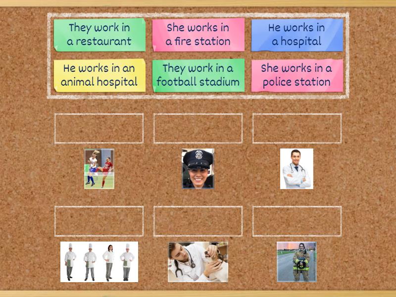 Join the sentences with the images - Une las parejas