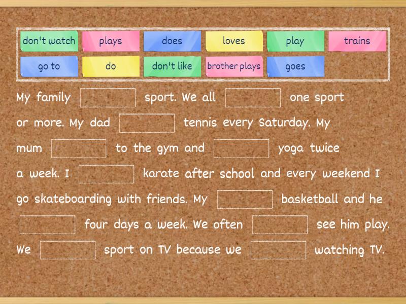 Simple Present Tense - Complete the sentence