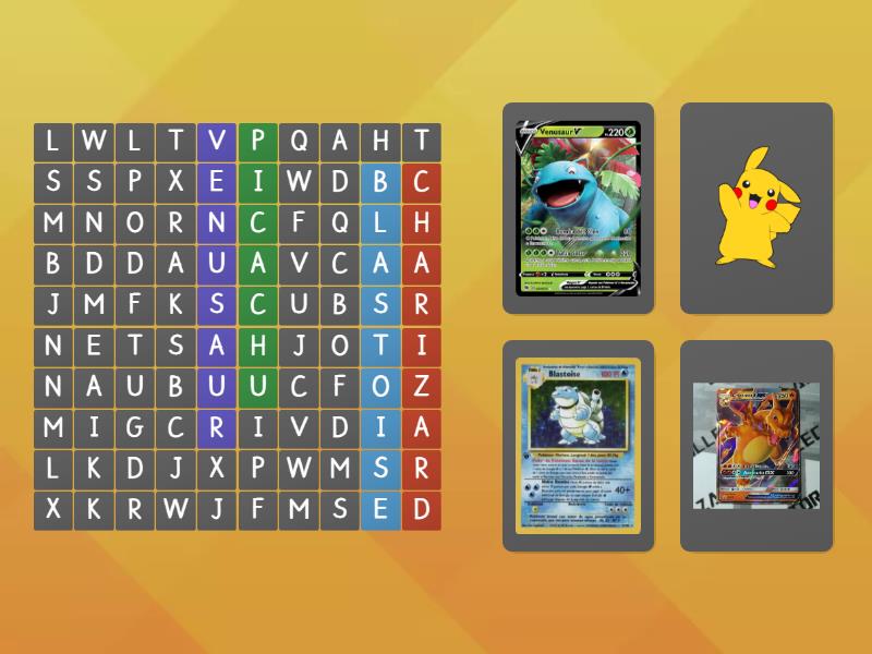 Ca a palavras pokemon wordsearch