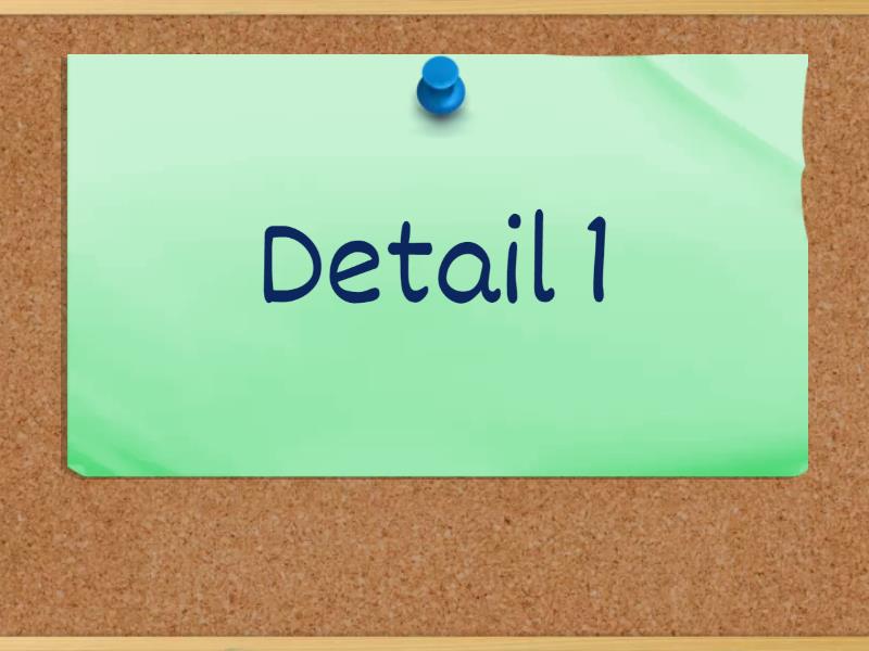 Main Idea and key details Text 1 - Flash cards