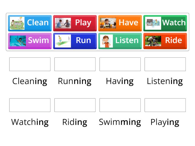 Present Continuous Read And Match Match Up