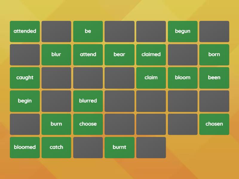 Verbs Practice 1. - Matching pairs