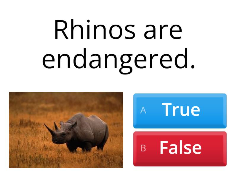 Endangered animals - Quiz