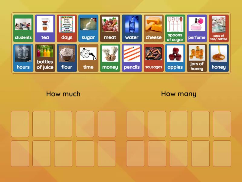 How Much/How Many - Group sort