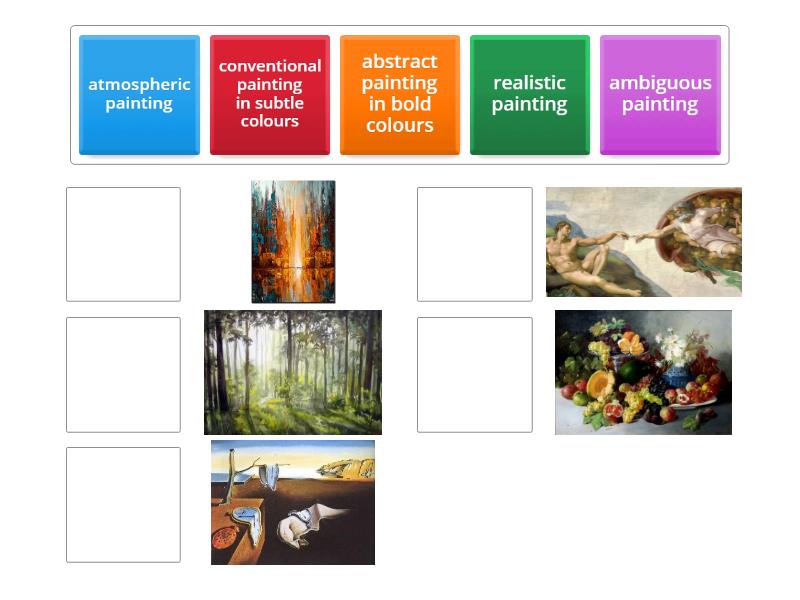 Describe the paintings - Match up