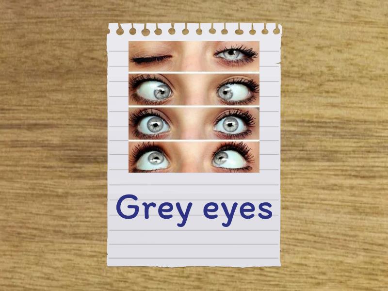 Eye colour - Flash cards