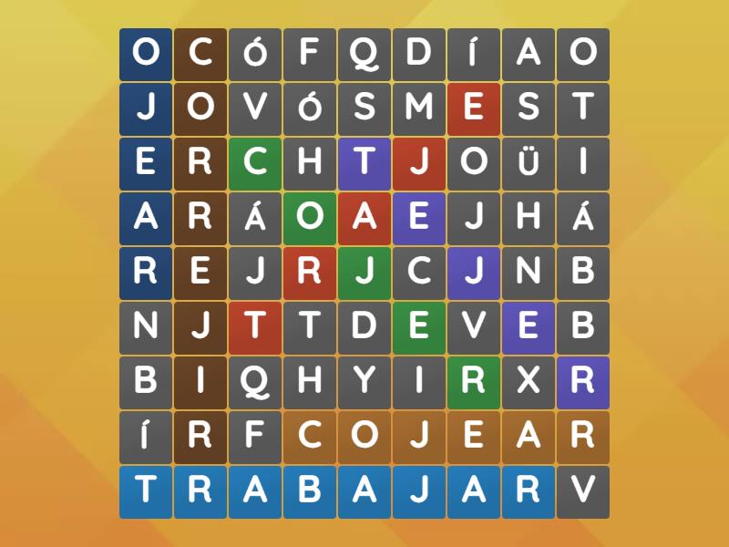 Uso De La J Wordsearch