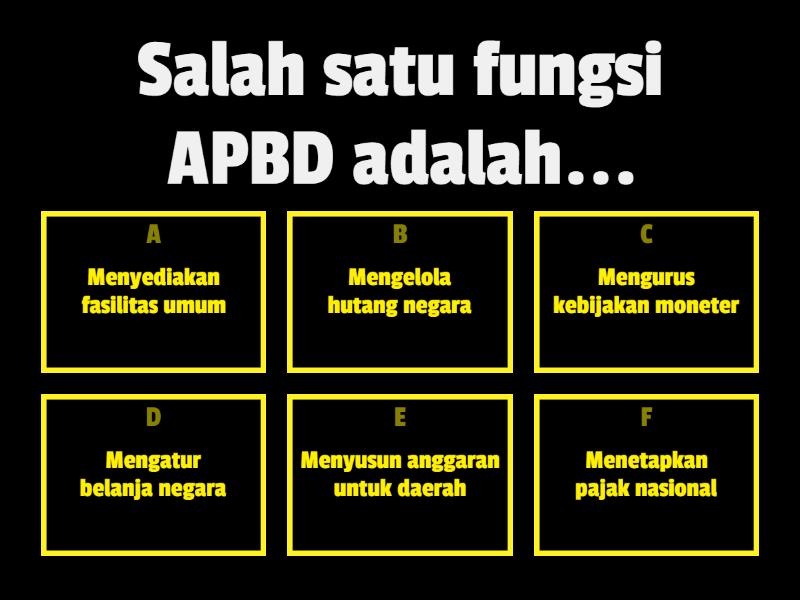 APBN & APBD - Quiz