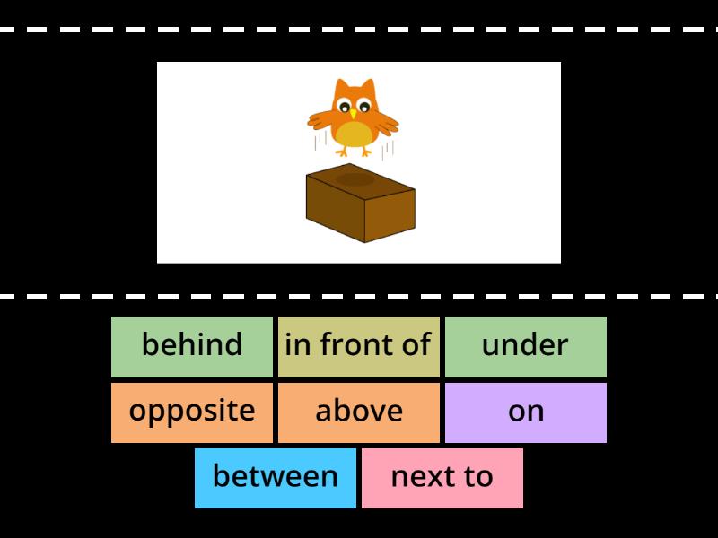 prepositions - Find the match