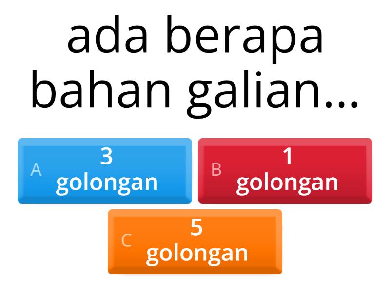 Sumber Daya Alam Tambang - Quiz