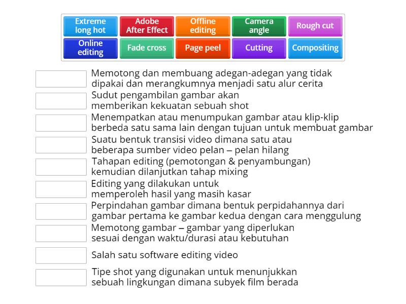 Asesmen Video Editor - Match up