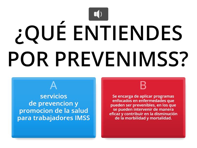 "PROGRAMAS PRIORITARIOS IMSS" - Cuestionario