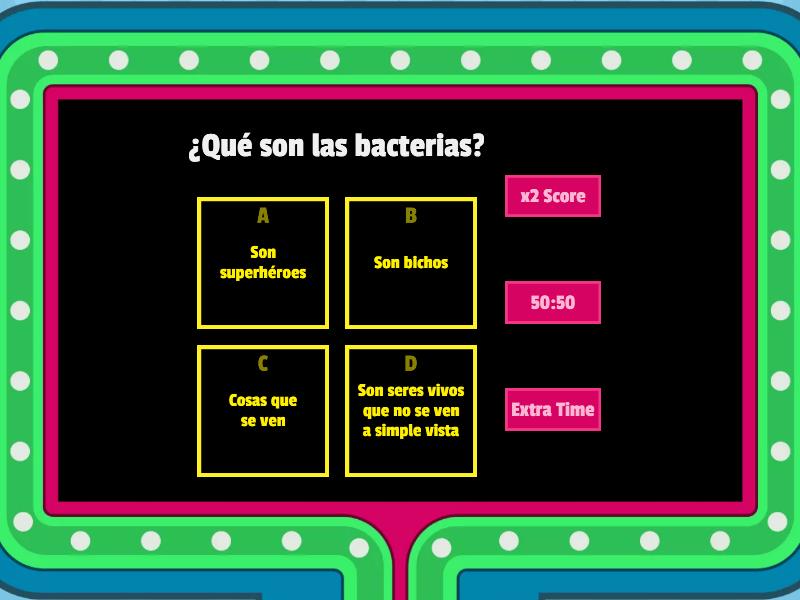 Bacterias experimentales - Gameshow quiz