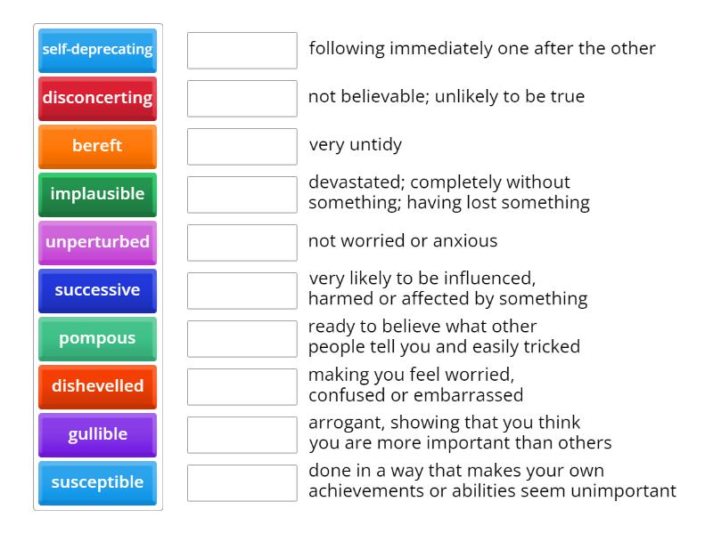 Speak Out C1_c2 5A Vocabulary - Match up