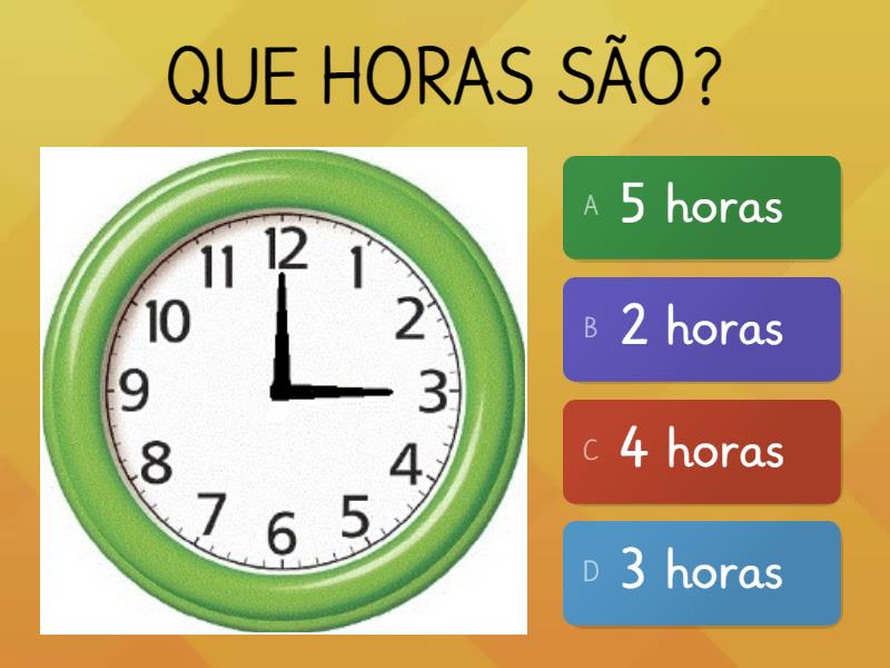 Horas Exatas 3 ANOS - Quiz
