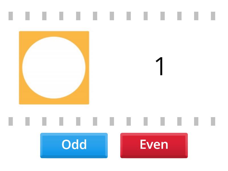 Odd/ Even to 5 with numicon shapes - True or false
