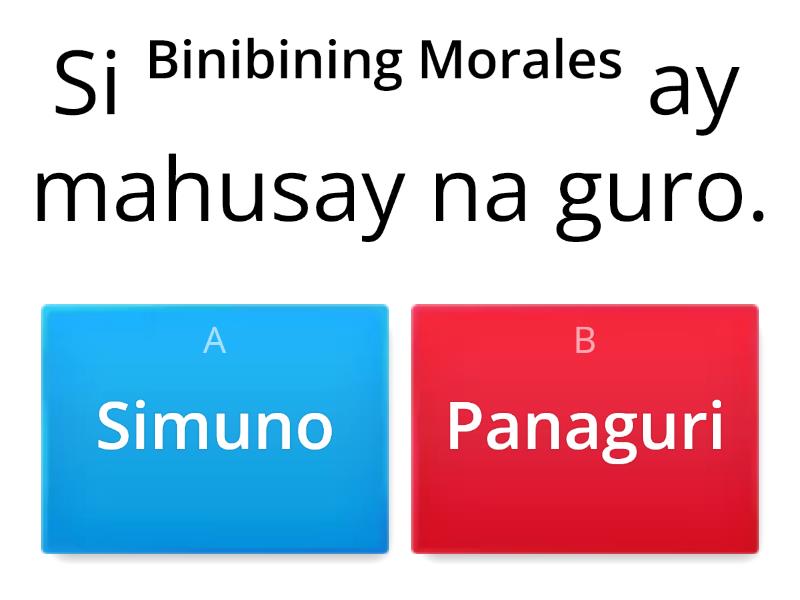 SIMUNO AT PANAGURI - Quiz