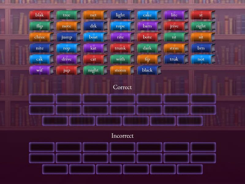 Magic Library Spelling Sort - Group sort