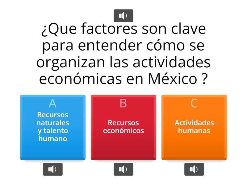 Actividades Economicas en Mexico - Quiz
