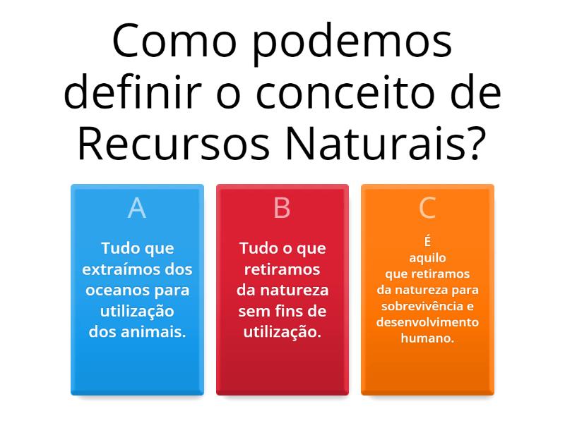 RECURSOS NATURAIS - Quiz