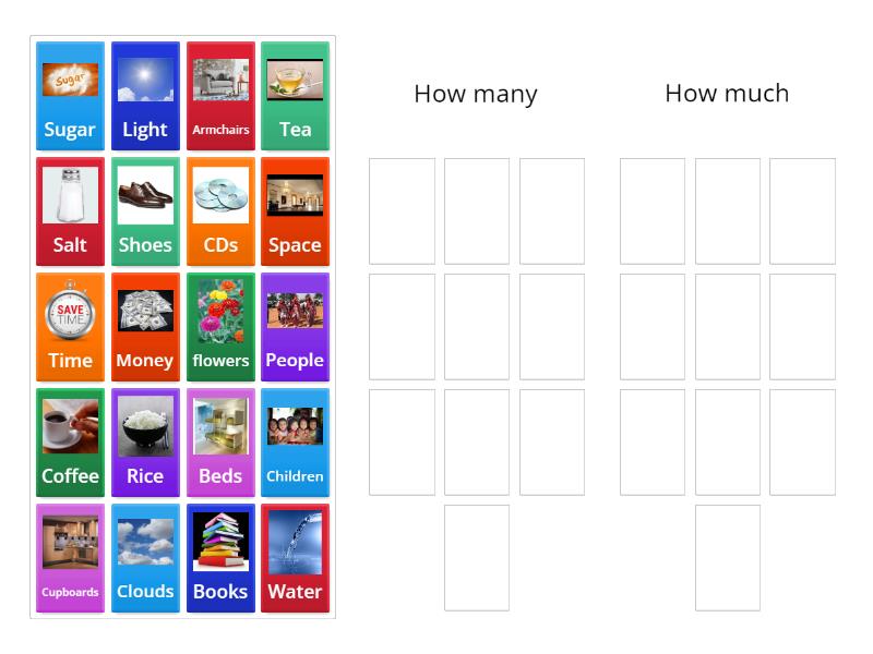 How much / how many - Group sort