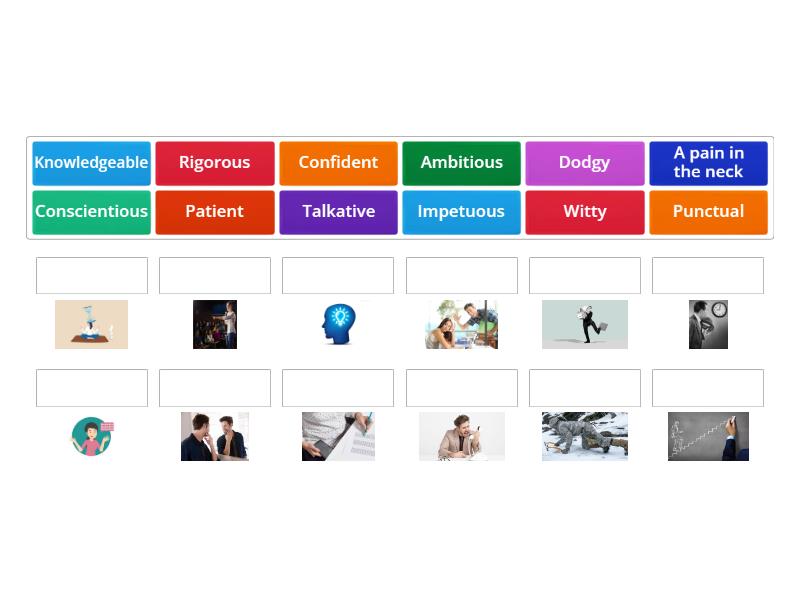 Adjectives describing personality - Match up