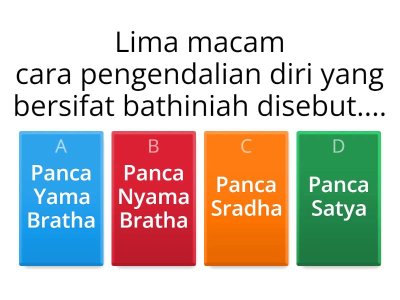 Pendidikan Agama Hindu Topik Panca Yama Dan Nyama Bratha - Quiz