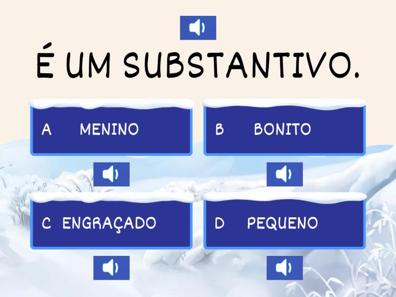 SUBSTANTIVO E ADJETIVO - Quiz