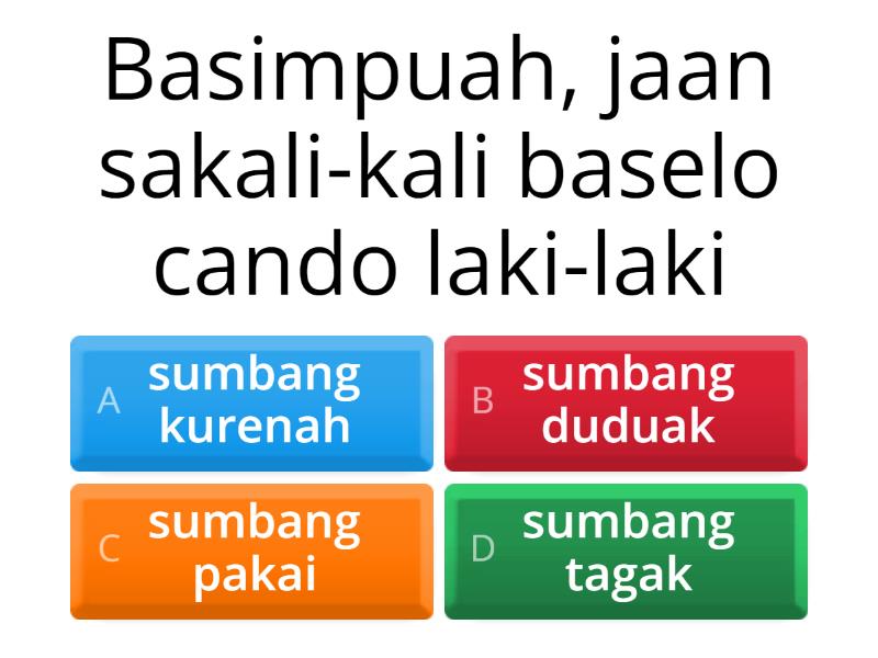 Kendali Diri Orang Minang - Quiz