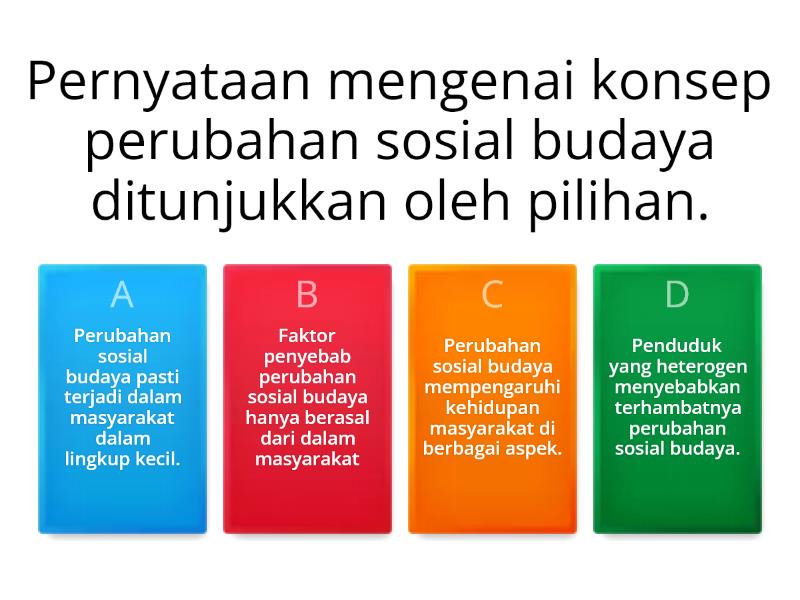 IPS 9 Perubahan Sosial Budaya - Quiz