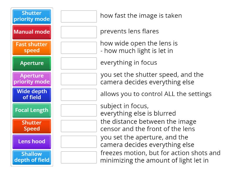 Photo 1 Terms - Match up