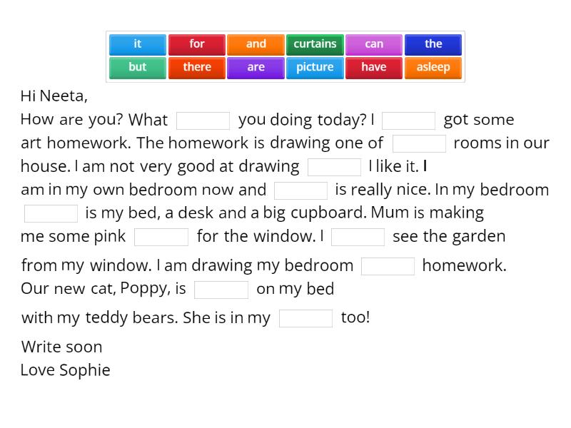 Task 5 Sophie's Email to her Friend SPRINGBOARD Complete the sentence