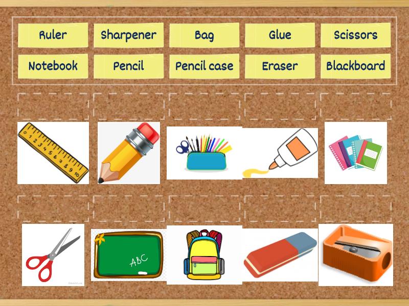 Classroom Objects - Vocabulary - Match up