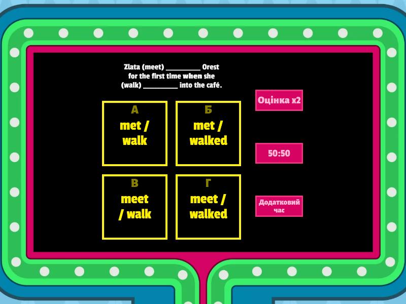 Fill in the gaps using the correct form of the verbs - Gameshow quiz