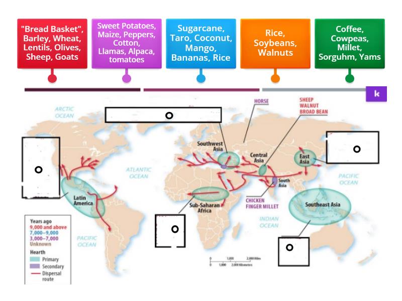 agricultural hearths world map