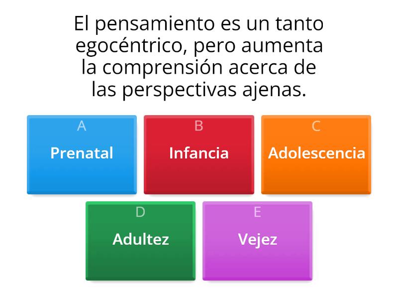 Etapas del Desarrollo Humano - Kuis