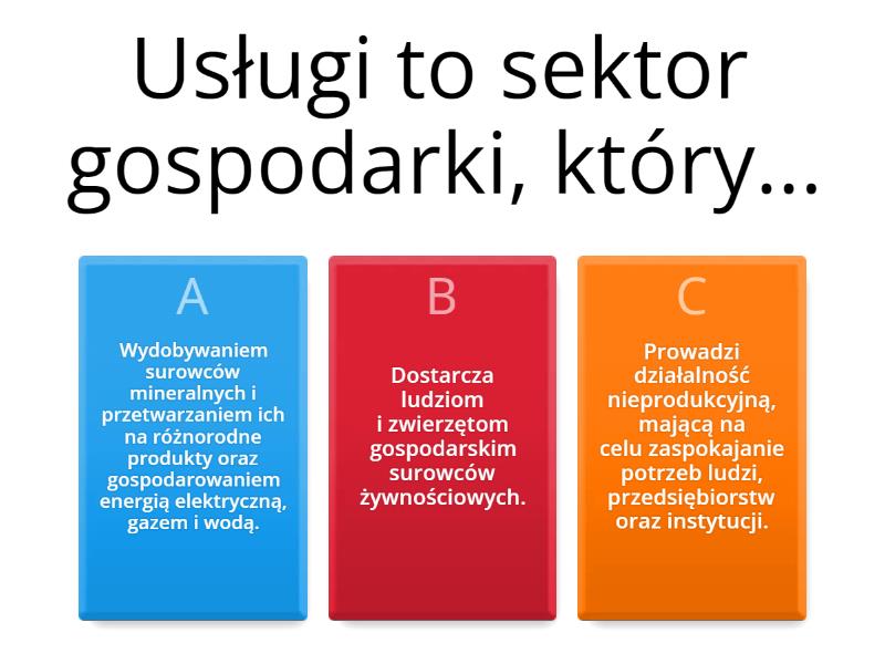 Rodzaje Usług. Transport I łączność - Test