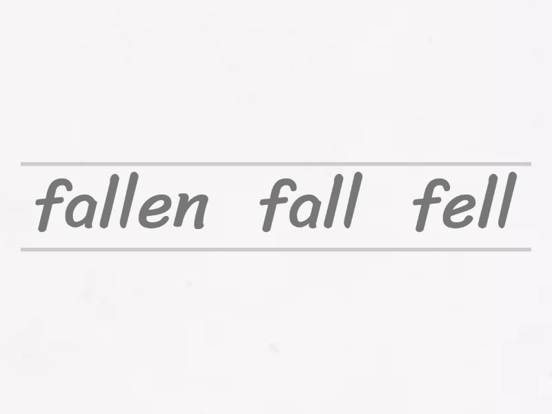 Irregular verbs 2 (unscramble) Unjumble