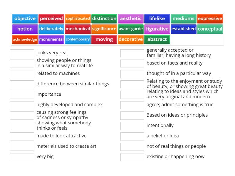 Unlock 4 RW Unit 7: Vocabulary Revision - Match up